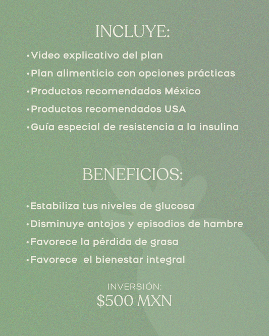 Plan nutricional - Resistencia a la insulina