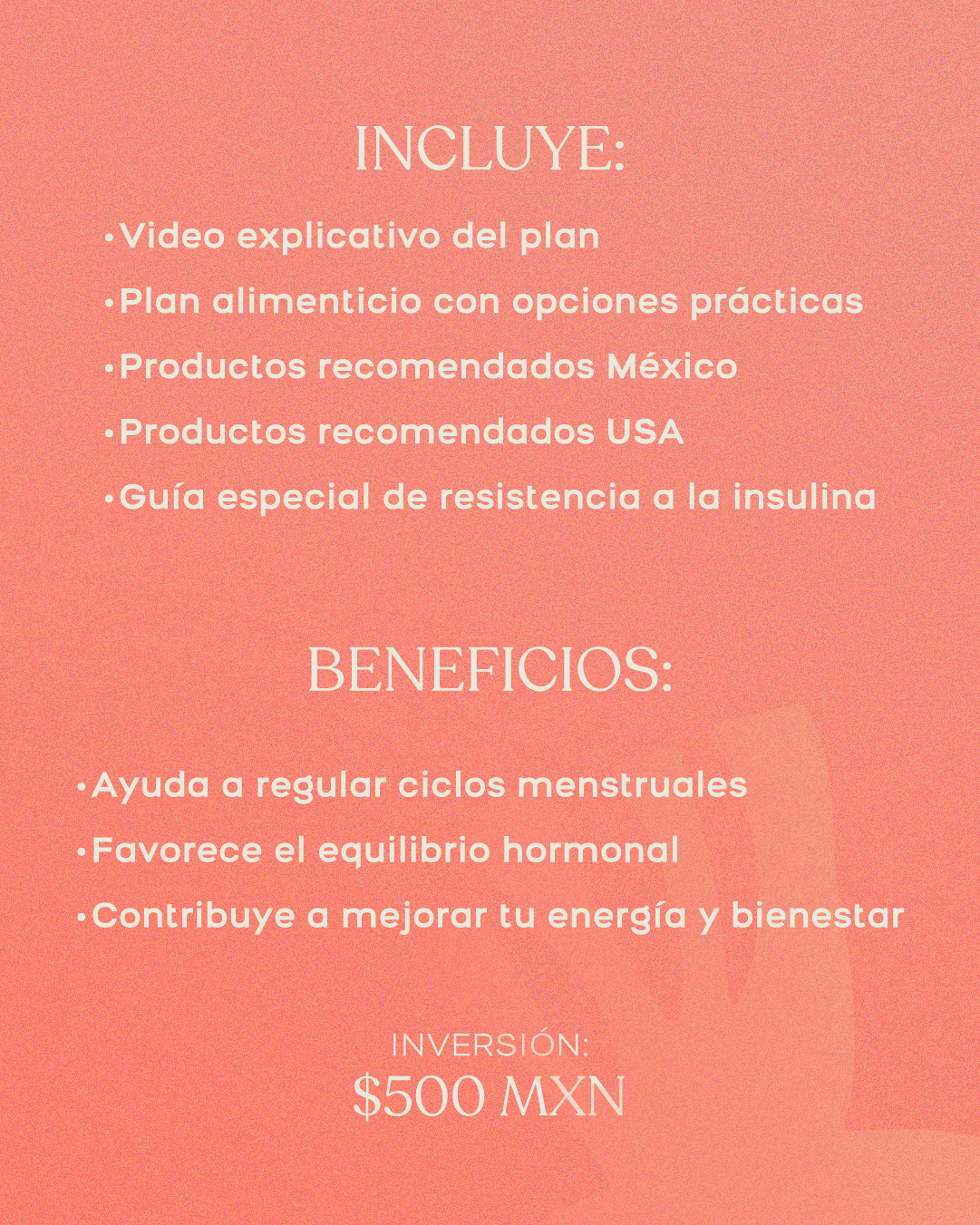 Plan nutricional - Hormonal